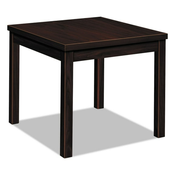HON H80192.NN 24 in. D x 24 in. W x 20 in. H Laminate Occasional Table - Square Mahogany