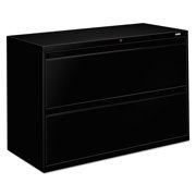 HON 800 Series Two-Drawer Lateral File 42w x 19-1/4d x 28-3/8h Black 892LP