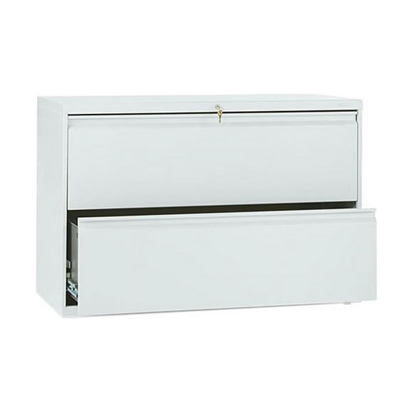 HON 892LQ 800 Series Two-Drawer Lateral File, 42w x 19-1/4d x 28-3/8h, Light Gray