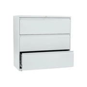 HON 800 Series Three-Drawer Lateral File, 42w x 19-1/4d x 40-7/8h, Light Gray