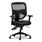 basyx by HON HVL532 Mesh Task Chair, Black basyx by HON HVL532 Mesh High-Back Task Chair | Asynchronous Control, Seat Glide | 2-Way Arms | Black Leather