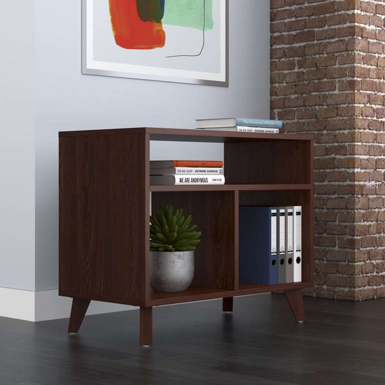 HON Basyx Commercial-Grade Modern Cube Storage Credenza, Real Wood
