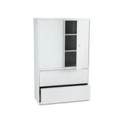 HON Brigade 800 Series Lateral File - 42" x 18" x 64.3" - 2 x Shelfves - 2 x Drawers for File - 2 x Side Open Doors