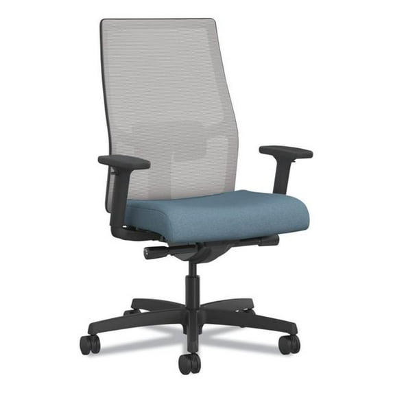 HON HONI2MM2AFH21BT Ignition 2.0 4-Way Stretch Mid-Back Task Chair, Black Adjustable Lumbar Support, Carolina Seat, Fog Back, Black Base