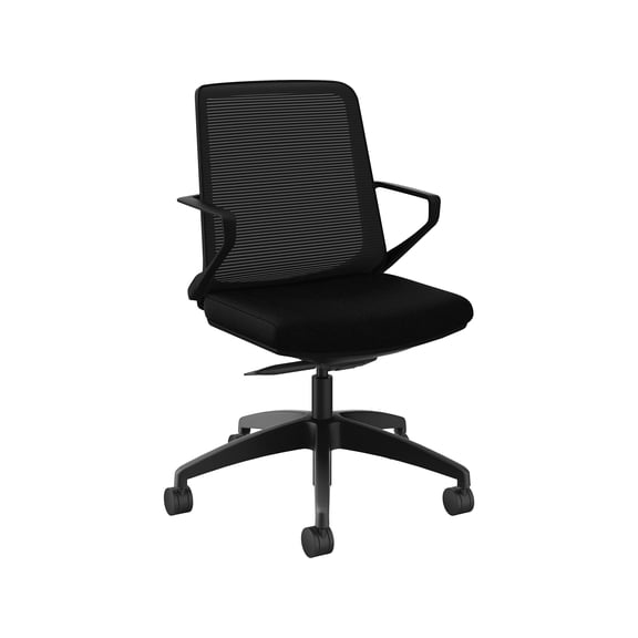 HON Cliq Polyester Swivel Task Chair Black/Centurion Black CLQIMCU10T