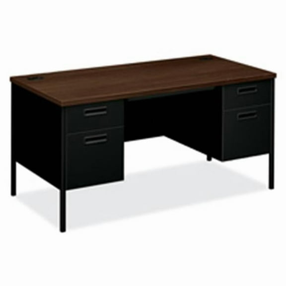 HON Company HONP3262CL Double Pedestal Desk- 60in.x30in.x29-.50in.- Harvest-Putty