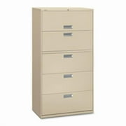 HON Company HON695LS 5 Drawer Lateral File W-Lock- 42in.x19-.25in.x67in.- Charcoal