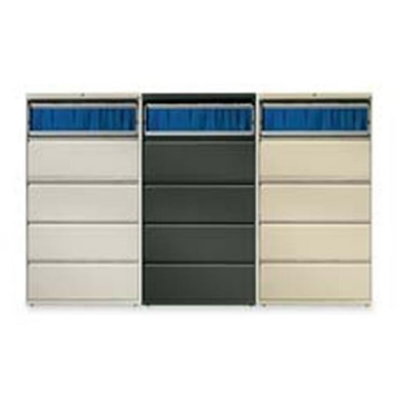 HON Company HON885LQ 5-Drawer Lateral File W-Lock- 36in.x19-.25in.x67in.- Gray