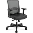 thumbnail image 1 of HON Convergence Task Chair Black Vinyl, Fabric, Foam Seat - Black Back - Black Frame - 5-star Base - 20" Seat Width x 17" Seat Depth - 26.9" Width x 27.5" Depth x 39.9" Height - 1 / Each, 1 of 6