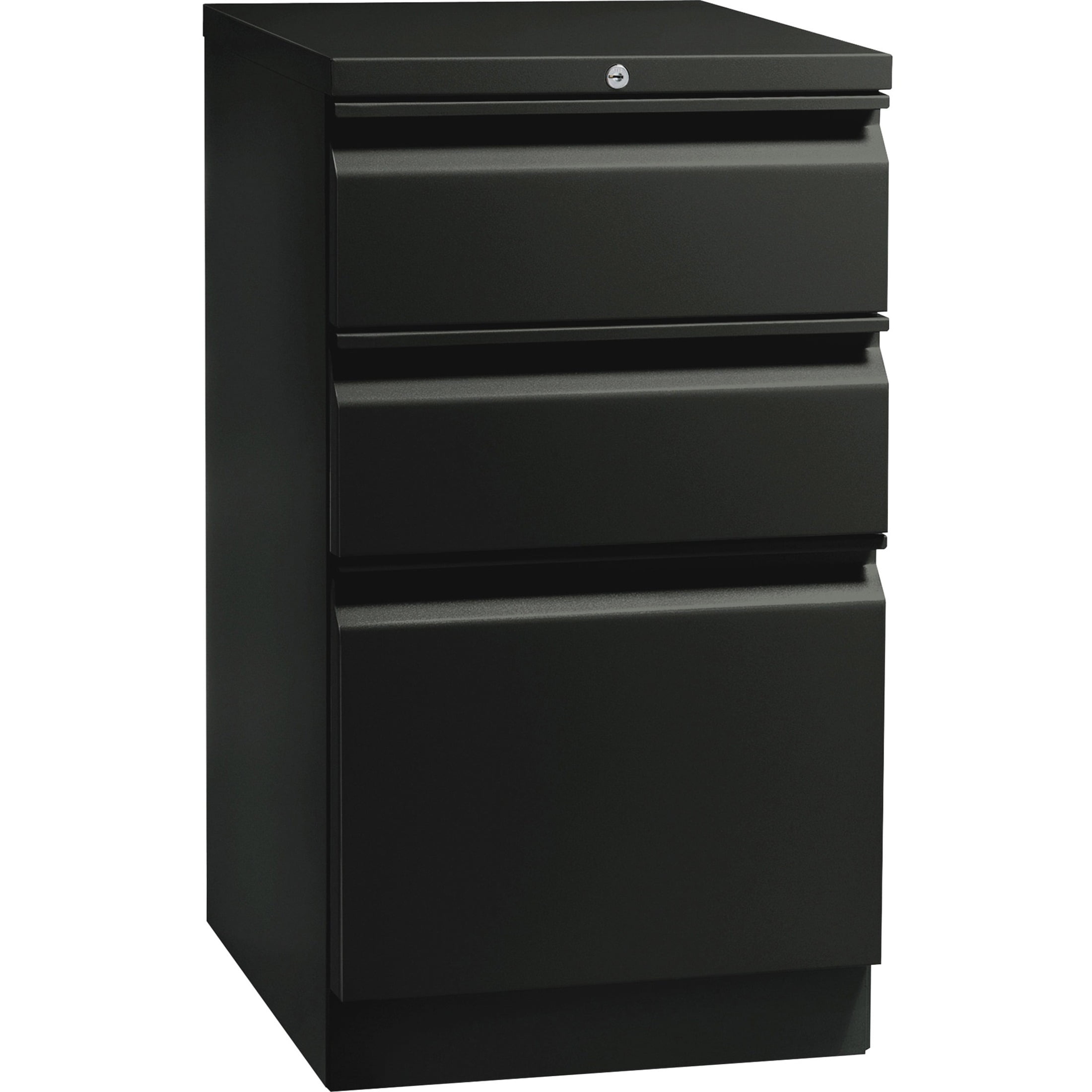 HON Flagship Black Standardheight Mobile Pedestal, 3Drawer