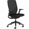 thumbnail image 1 of HON Flexion Task Chair - Black Vinyl, Polyurethane Seat - Black Mesh Back - Black Frame - 5-star Base - Armrest - 1 Each, 1 of 2