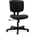 thumbnail image 1 of Volt Series 250 lbs. Capacity 18 in. to 22.25 in. Seat Height Leather Task Chair - Black, 1 of 7