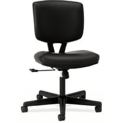 Volt Series 250 lbs. Capacity 18 in. to 22.25 in. Seat Height Leather Task Chair - Black
