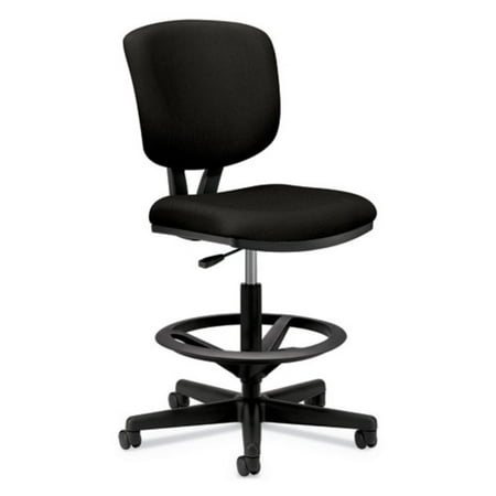 HON - Volt SofThread Leather Drafting Chair, (HON5705SB11T) - Black