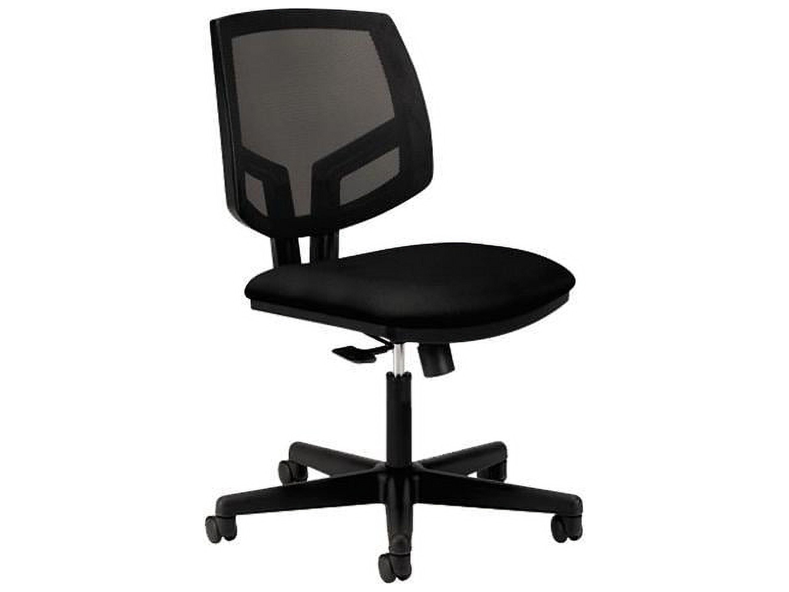 Black Mesh Adjustable Swivel Task Chair with Fabric Seat