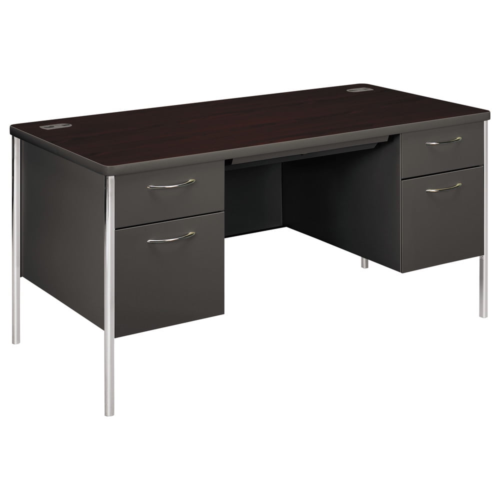 Alera double pedestal steel desk metal desk discount