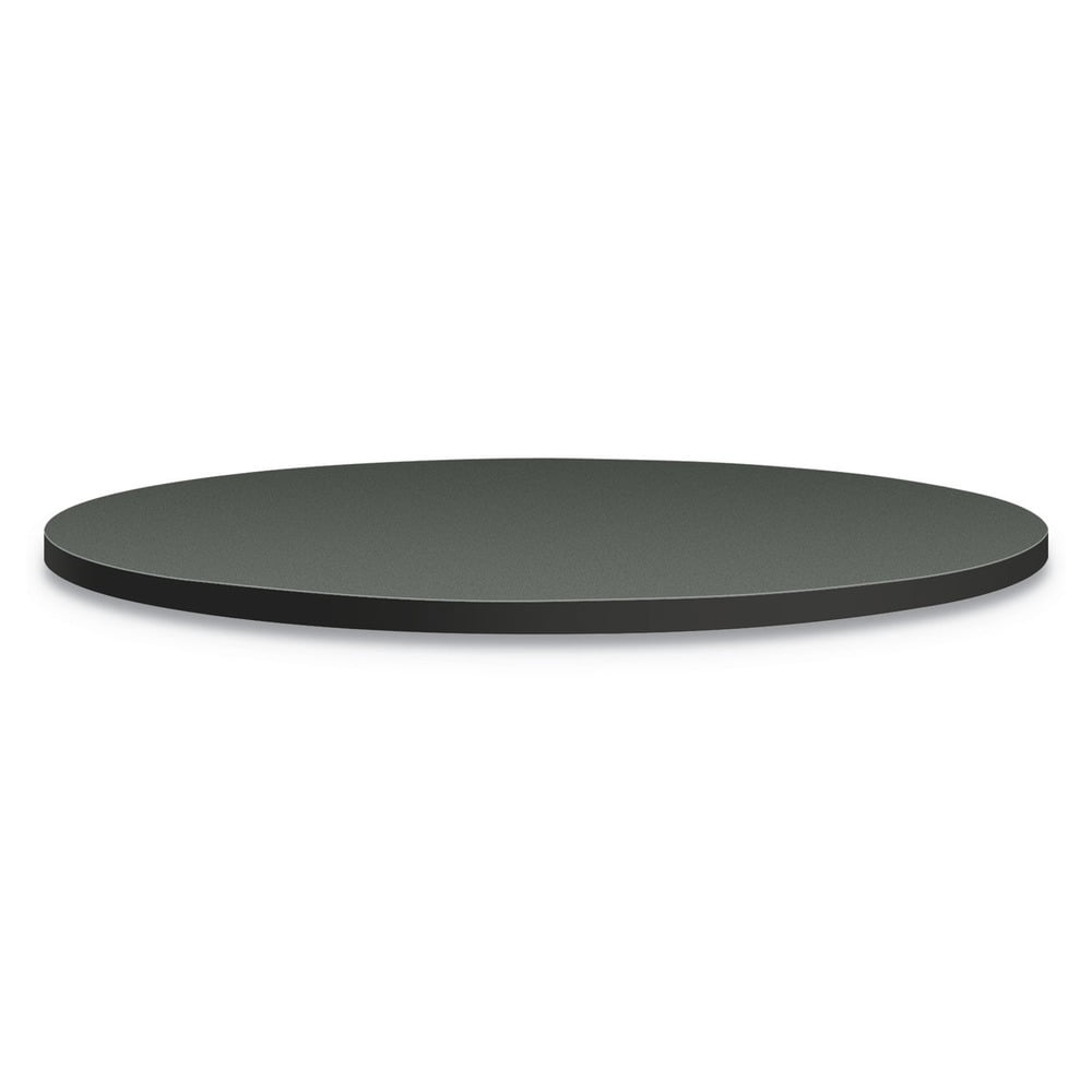 30" Steel Mesh Round Cafe Tabletop with Harvest Edge Band