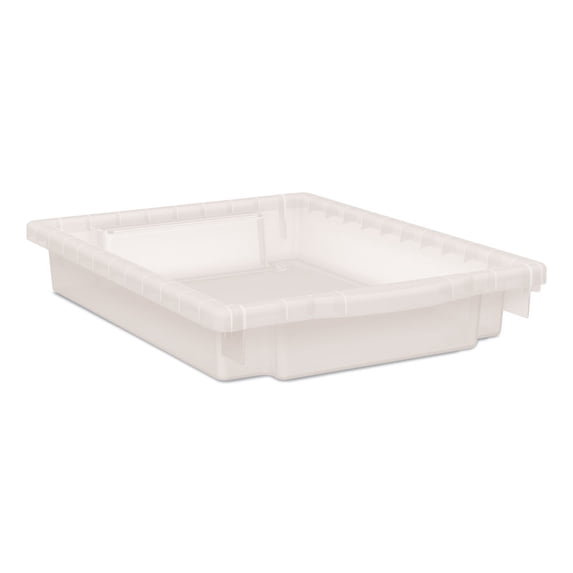 HON HFMBIN3 Flagship 12.75 in. x 16 in. x 3 in. 1 Section Storage Bins - Translucent White