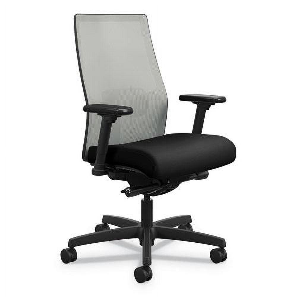 Fog/Black Mesh Fabric Swivel Task Office Chair