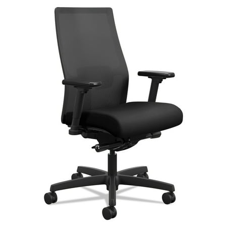 Ignition 2.0 4-Way Stretch Mid-Back Mesh Task Chair - Black Seat/Back/Black Base