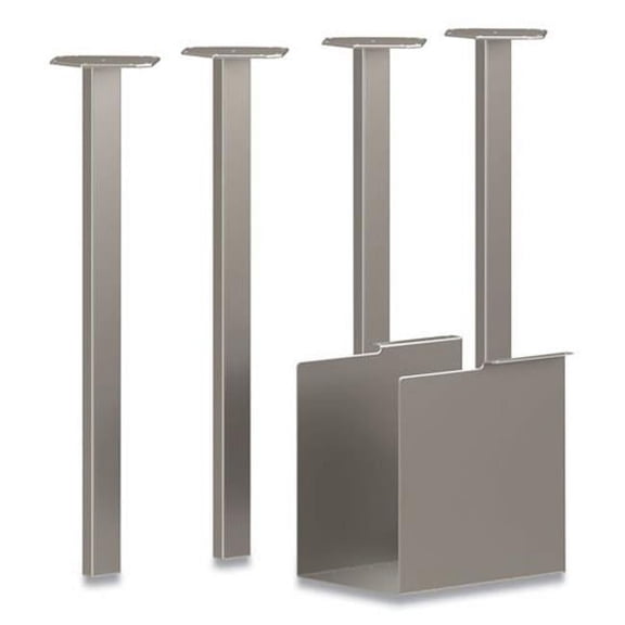 HON HLCPL29USPR6 Coze U-stge Leg, Silver - Pack of 4