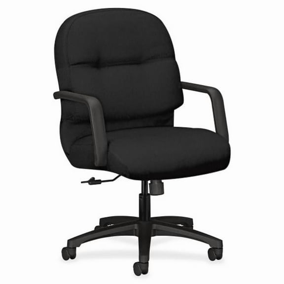 HON HON2092CU10T Managerial Mid-Back Office Chair with Arms - Black