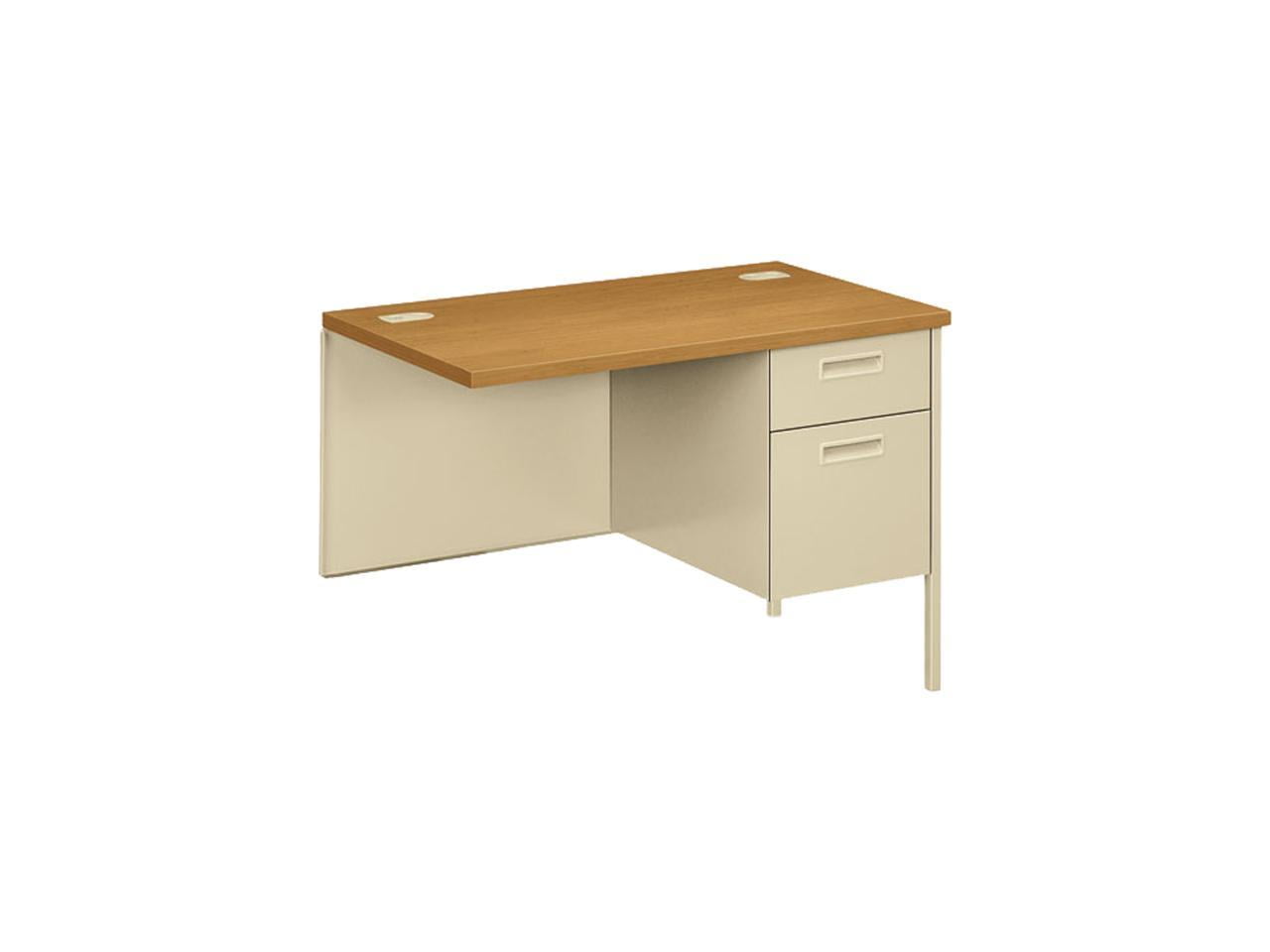 Metro Classic 42" Putty Steel Desk Return with Cable Management