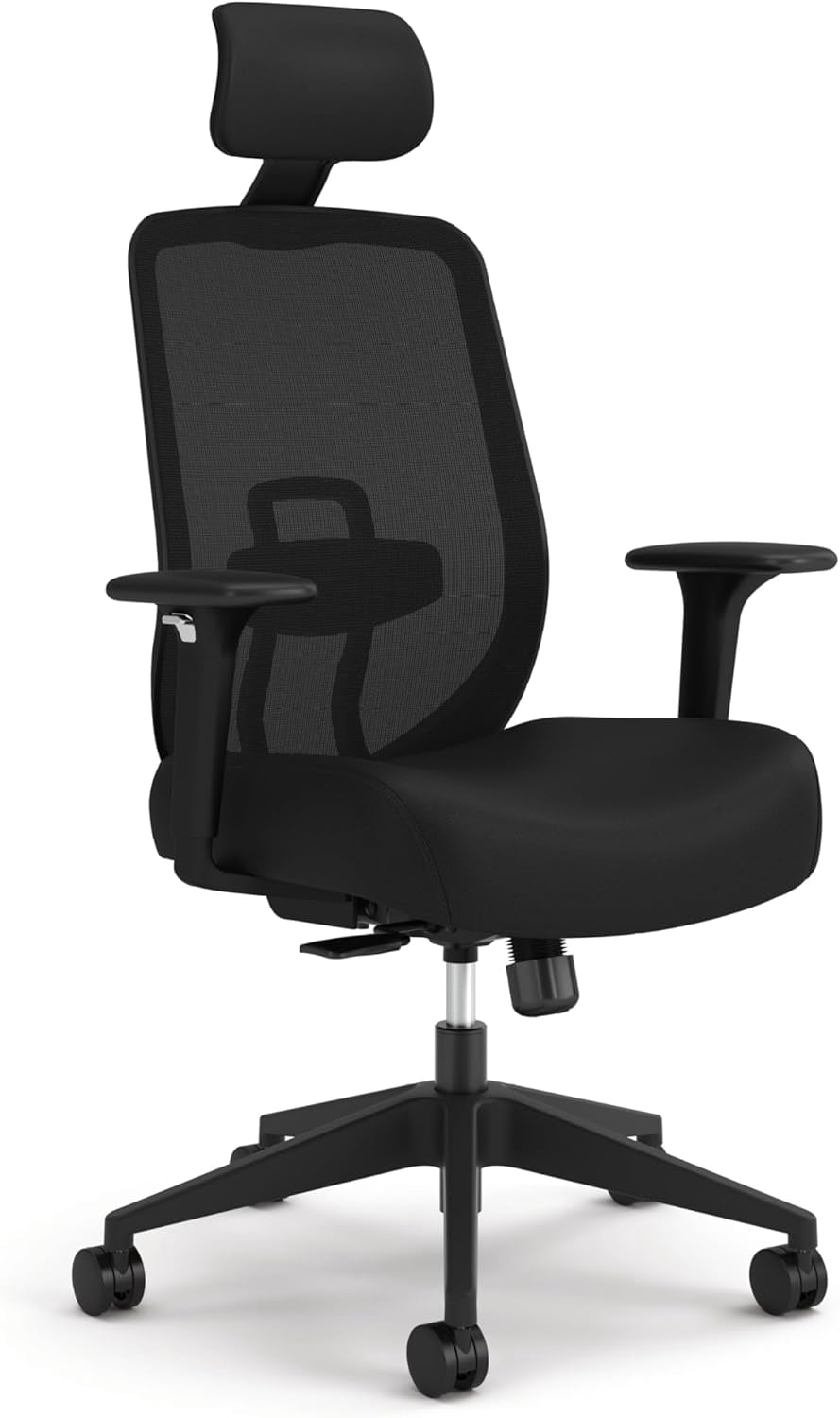 HON Altern Ergonomic Office Chair with Headrest, Arms, Wheels, Foam Cushion Seat, Mid Back Home Office Desk Chair Comfy, Gaming Chair, Height Adjustable Arms, Synchro-Tilt, Seat-Slide, Black