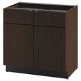 thumbnail image 1 of HON Hospitality Double Base Cabinet, Two Doors/Drawers, 36 x 24 x 36, Mocha -HONHPBC2D2D36MO, 1 of 2