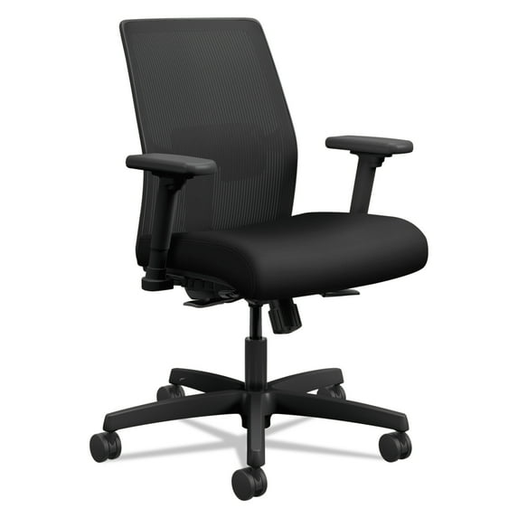 HON Ignition 26.00 in Executive Chair with Adjustable Height, 300 lb. Capacity, Black