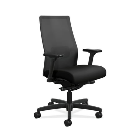 HON Ignition 2.0 Mesh Back Task Chair with Adjustable Arms and Adjustable Lumbar Support, in Black