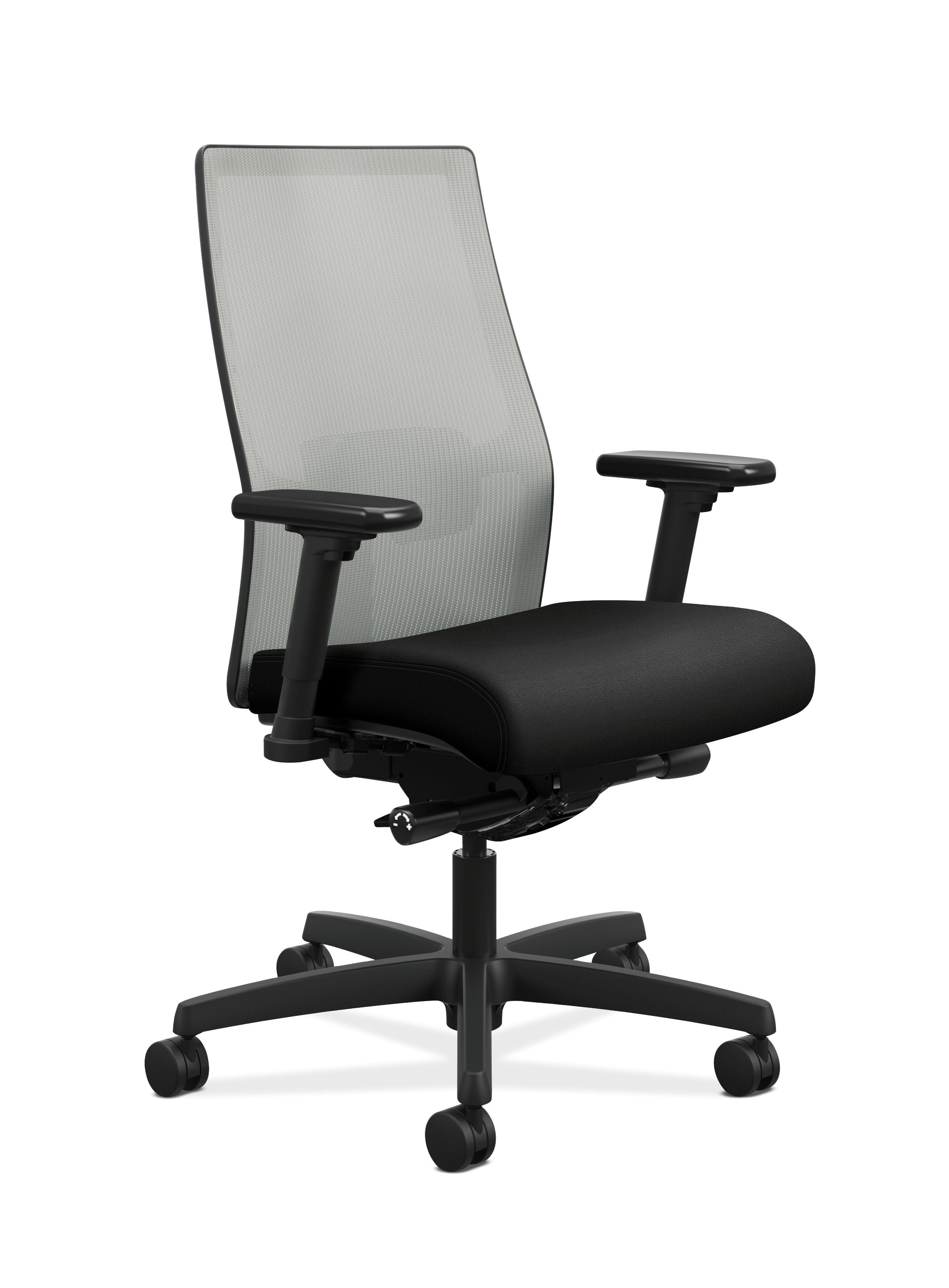 Fog/Black Mesh Fabric Swivel Task Office Chair