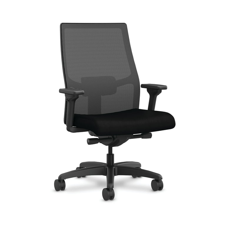 HON Ignition 2.0 Fabric Computer Desk Big Tall Chair 450 lb. Capacity Black HONI2BTVMC10BTN