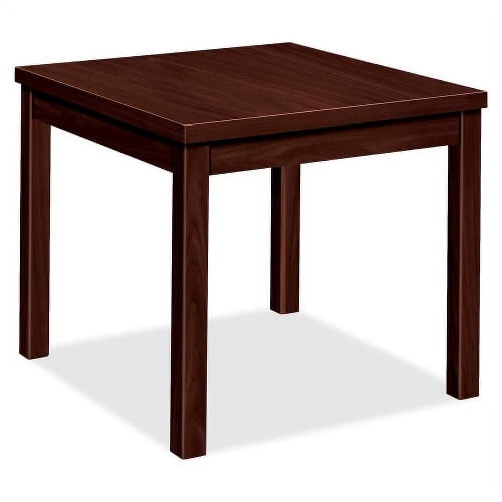 Mahogany Thermal-Fused Laminate Square End Table