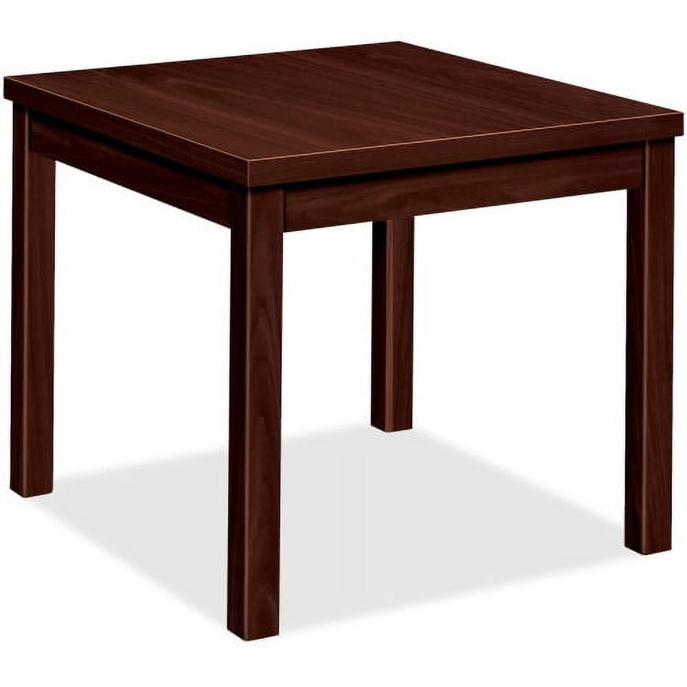 Mahogany Thermal-Fused Laminate Square End Table