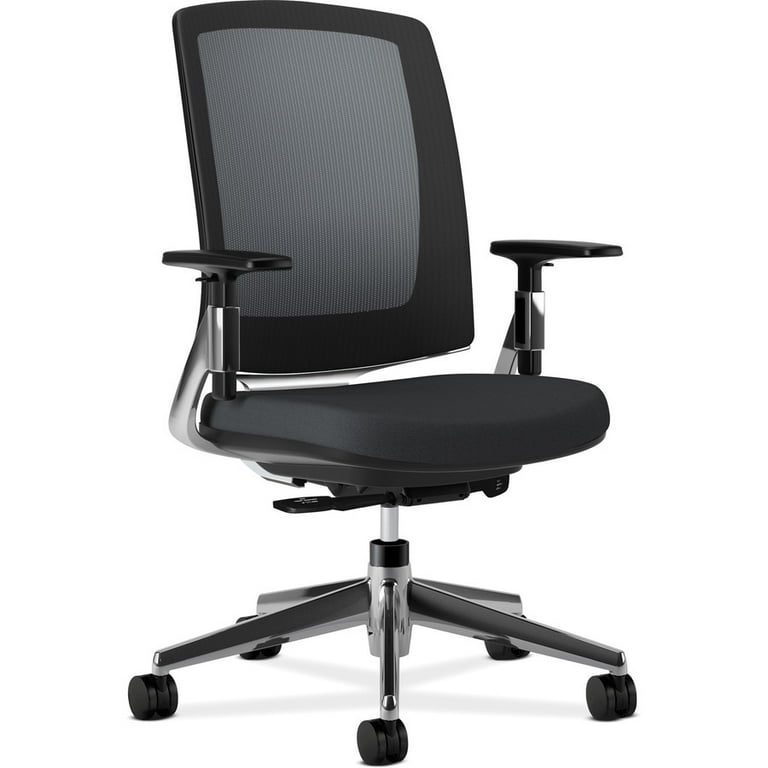 HON Black Vinyl Rolling Office Chairs : 3DUT48 by HON