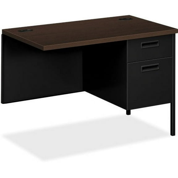 HON Metro Classic Right Return, 42"W - 2-Drawer 42" x 24" x 29.5" - 2 x Box Drawer(s), File Drawer(s) - Single Pedestal on Right Side - Material: Steel - Finish: Mocha, Thermofused Laminate (TFL)
