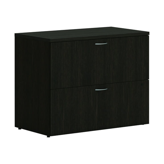 HON Mod 2-Drawer Lateral File Cabinet Locking Letter/Legal Java Oak36" LLF3620L2LJ1