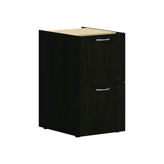 HON Mod 2-Drawer Vert File Cab Support Pedestal Let/Leg Java Oak 20" PLPSFFLJ1