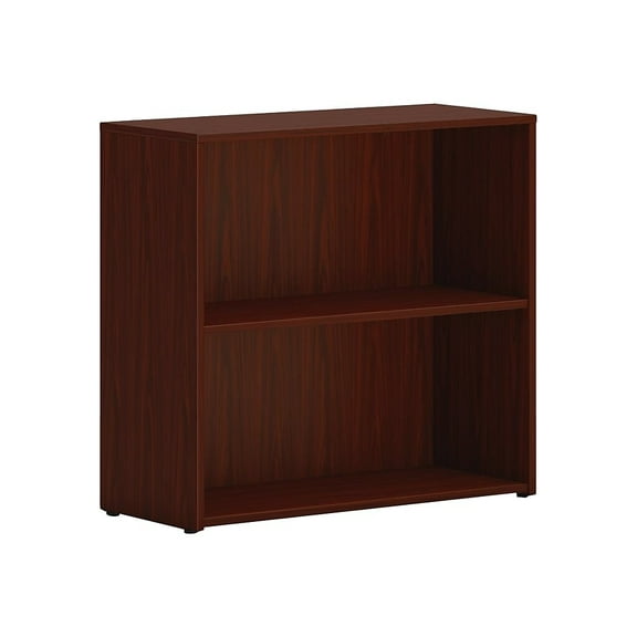 HON Mod 2-Shelf 29"H Bookcase Traditional Mahogany LBC3013B2LT1