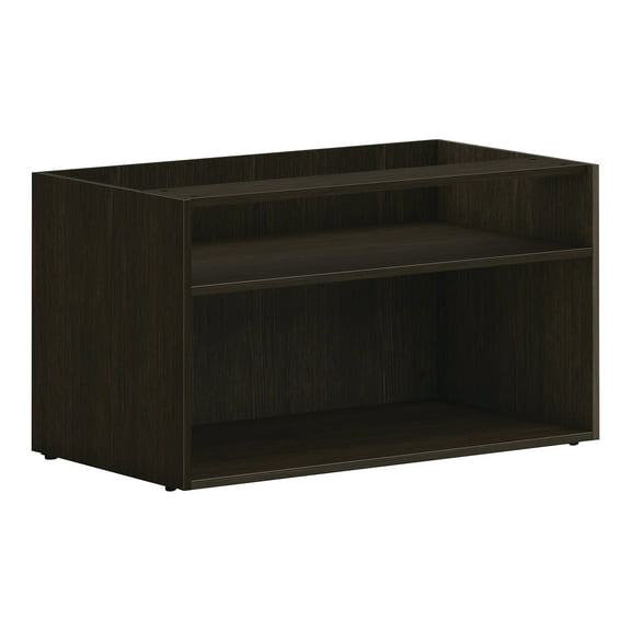 HON Mod 21" Low Storage Credenza with 2 Shelves Java Oak LCL3620SLJ1