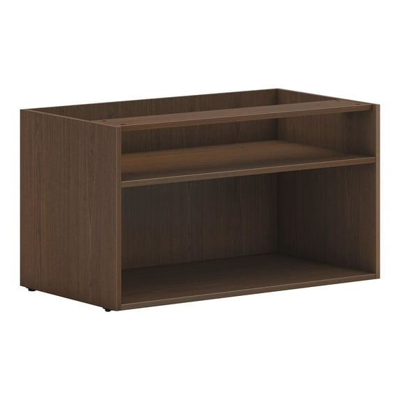 HON Mod 21" Low Storage Credenza with 2 Shelves Sepia Walnut LCL3620SLE1