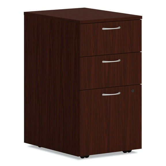 HON Mod 3-Drawer Vert File Cab Mobile Ped Let/Leg Trad Mahogany 20" PLPMBBFLT1