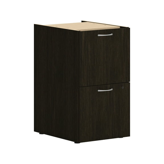 HON Mod 3-Drawer Vert File Cab Support Pedestal Let/Leg Java Oak 20" PLPSBBFLJ1