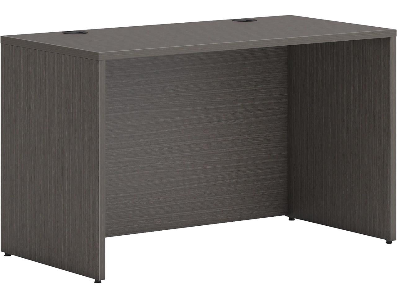 Modular 48" Slate Teak Laminate Office Desk with Filing Cabinet Option