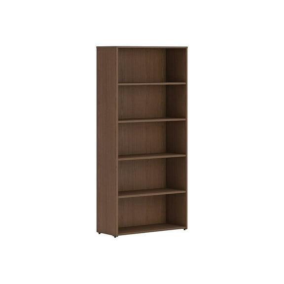 HON Mod 5-Shelf 65"H Bookcase Sepia Walnut LBC3013B5LE1