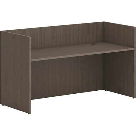 HON Mod 72" Reception Desk Shell Slate Teak PLRDS7230LS1