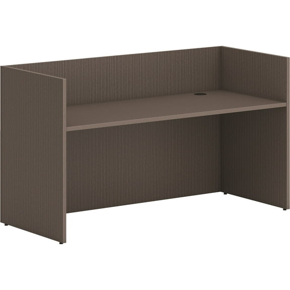 HON Mod 72" Reception Desk Shell Slate Teak PLRDS7230LS1