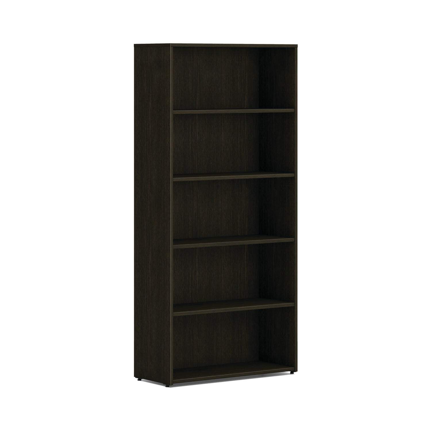 Java Oak 30"W Adjustable 5-Shelf Bookcase