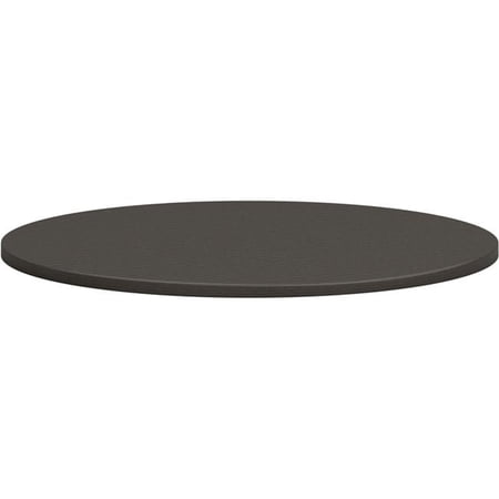 HON Mod Desk Collection Round Conference Table Top - Slate Teak - Seats 4
